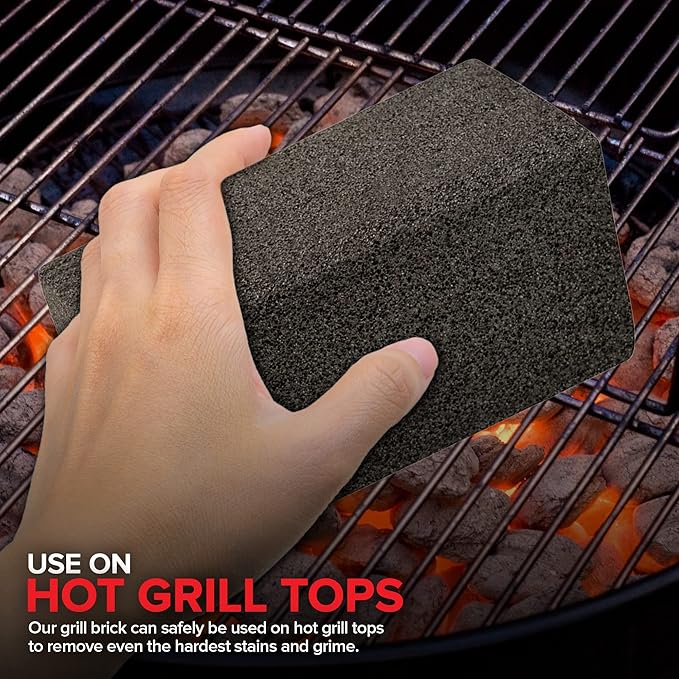 Stock Your Home Grill Cleaning Brick, Griddle Block Cleaner, Heavy Duty Pumice Stone for BBQ Flat Top, Scrubbing Tools/Bricks, (1 Pack)