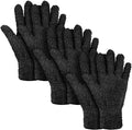 Patelai 3 Pairs Microfiber Plant Dusting Gloves Leaf Cleaning Gloves for Indoor Plants, Blinds, Furniture, House (Black,Small)