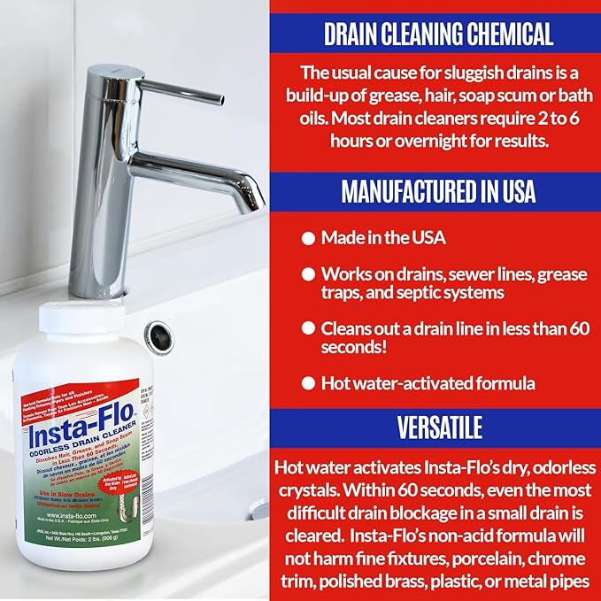 Thrift Marketing IS-200 2LB Insta Drain Cleaner