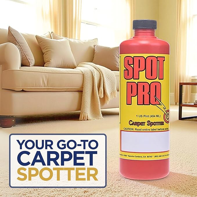 Pro's Choice Spot Pro Carpet Spotter, Professional Fabric & Carpet Spot Remover for Stains & Spills, Fast Acting Upholstery Stain Remover, Use as Stain Treater Spray for Cleaner Couch & Laundry, 1Pint