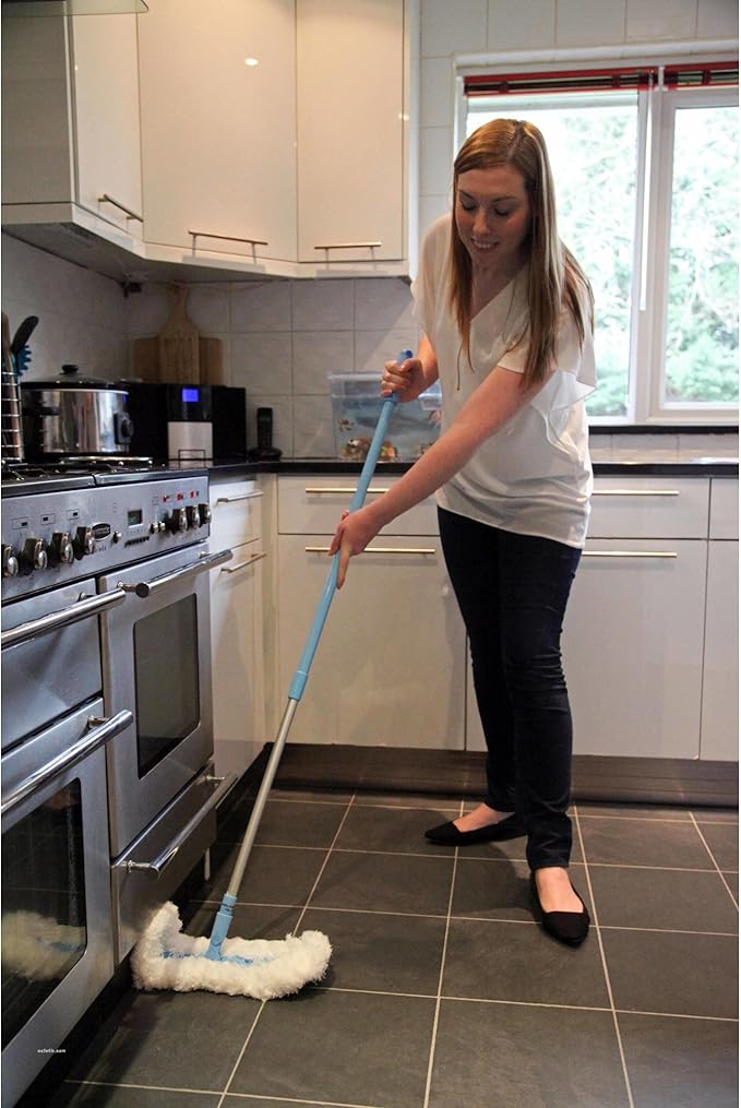 E-Cloth Flexi-Edge Floor & Wall Duster, Reusable Dusting Mop for Floor Cleaning, Floor Cleaner Ideal for Harword, Tile, Laminate and Other Hard Surfaces, 100 Wash Guarantee, 1 Pack