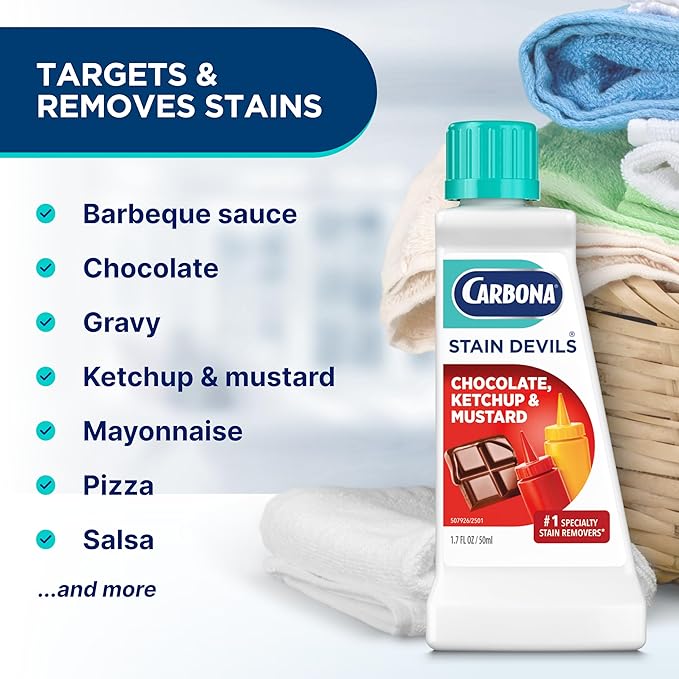 Carbona Liquid Stain Devil Food Clean Up Combo Set | Spot Stain Remover for Clothes