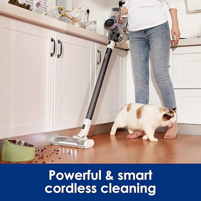 Tineco Pure ONE S11 Smart Cordless Stick Vacuum Cleaner, Strong Suction Handheld Vacuum for Hard Floors, Cars & Pet Hair, Lightweight Deep Cleaning