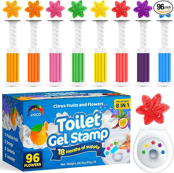 -96 Flowers- Flower Toilet Gel Stamp | Toilet Scent Fresheners (Mix Scent)