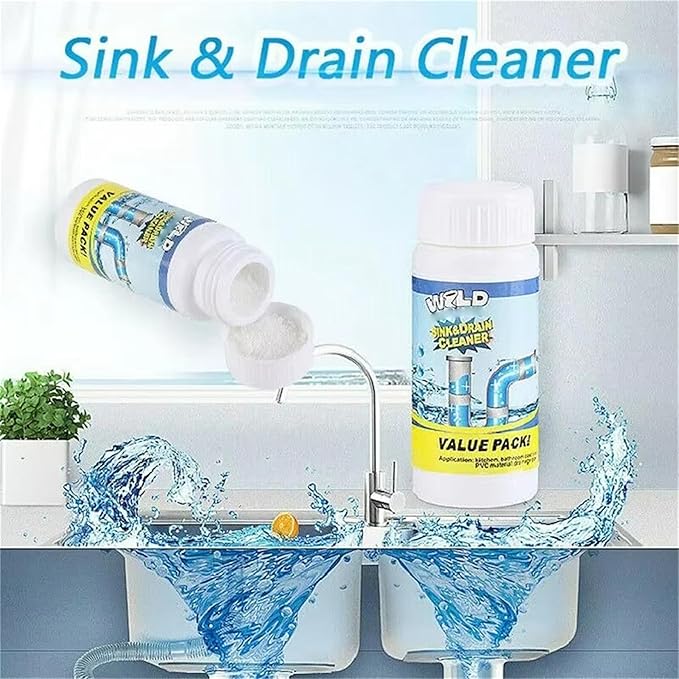 Sink and Drain Cleaner, Powerful Sink & Drain Cleaner, Foaming Clog Remover Quick Cleaning Tool for Kitchen & Bathroom (3Pcs)