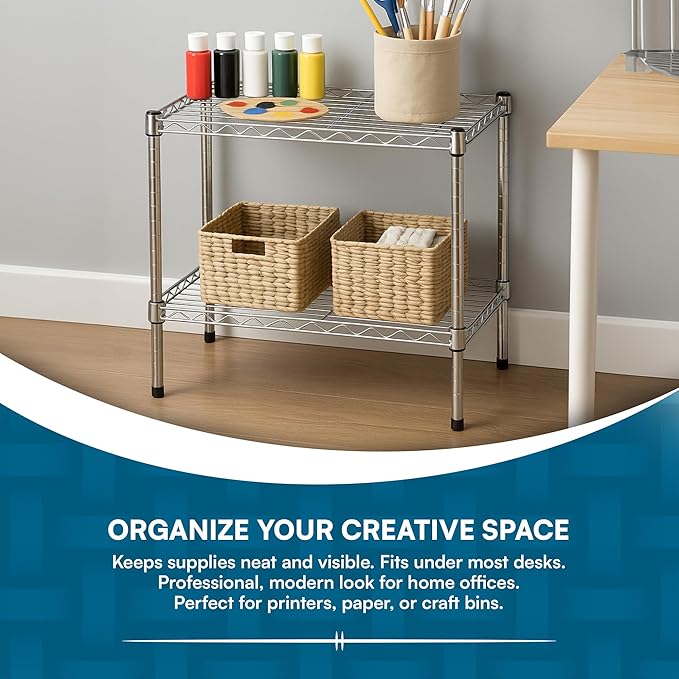 Heavy-Duty Pantry Organizers and Storage with Adjustable Shelves, No Tool Assembly, Bathroom Storage Solution, Storage Shelves with 250 Pound Weight Capacity Per Shelf