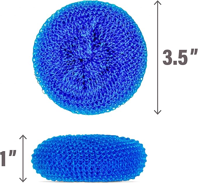 DecorRack 30 Mesh Scourers, Premium Non-Scratch Plastic Scourers, Stain Removing Cleaning Scrubber, for Kitchen Garage Bathroom (Pack of 30)
