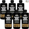 Flitz Tumbler Media Additive - 7.6oz Bottle of USA-Made Brass Cleaner Reloading Liquid for Ammo, Copper, & All Metals - Ammonia-Free Tumbling Polish to Remove Oxidation, Powder Residue (6 Pack)