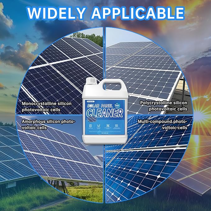Solar Panel Cleaner Super Industrial Grade Concentrated Solar Panel Cleaning - Streak-Free & Fast Dry Remove Oils, Rust Stains, Dust, Droppings (3.8 KG)