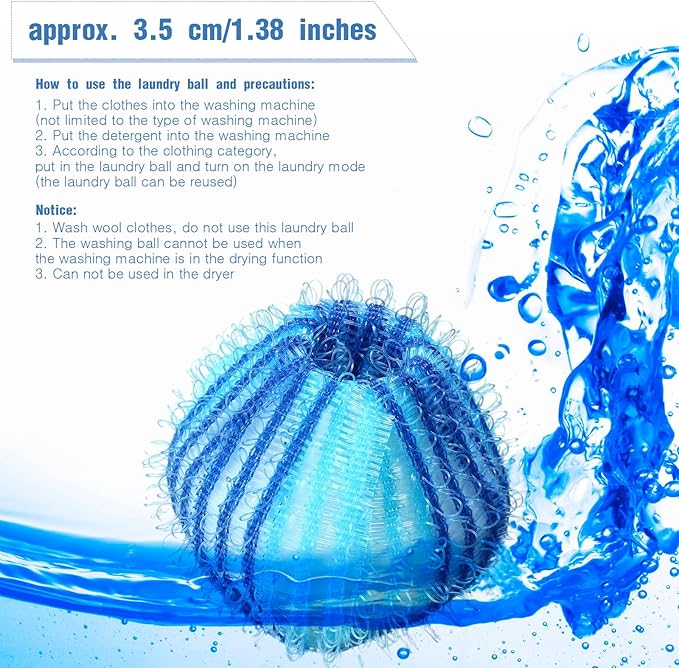 Blulu 12 Pieces Pet Hair Remover for Laundry Dryer Balls Reusable Washing Machine Hair Catcher Pet Dog Cat Catcher Lint Remover (Stylish Color)