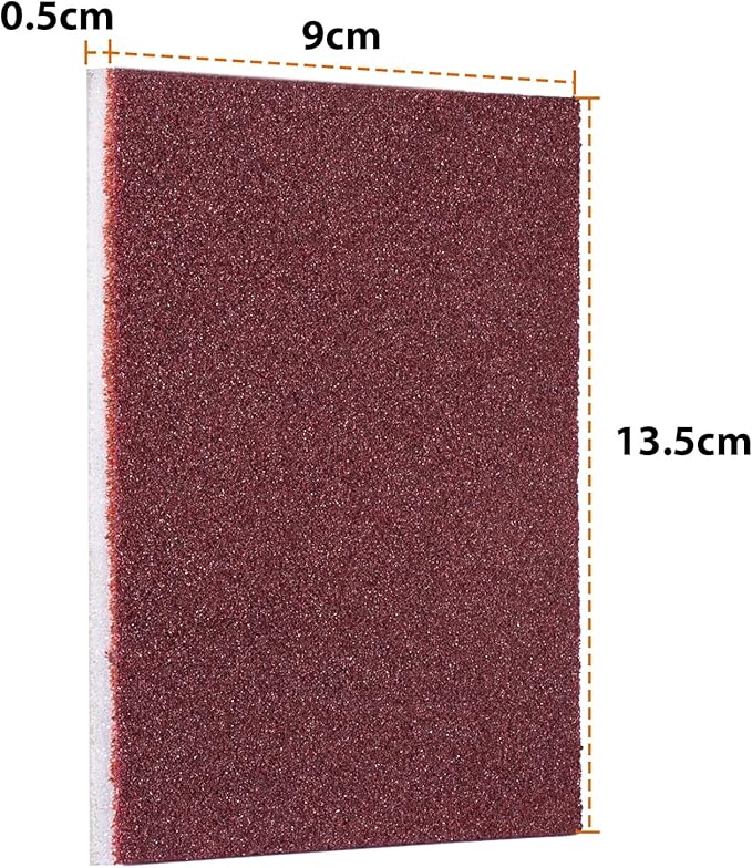 Carborundum Sponge Nano Emery Sponge Brush Eraser Scrub Kitchen Cleaning for Removing Rust Pots，Household Cleaning Tool (Dark brown-10pcs)