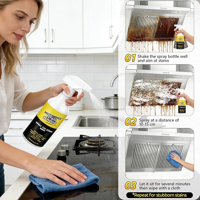 2PCS Multi Purpose Stain Remover, Foam Cleaner Spray, A powerful cleaner for kitchens, Fast Acting Cleaner for Kitchen Countertops, Floors, Toilets, Cars