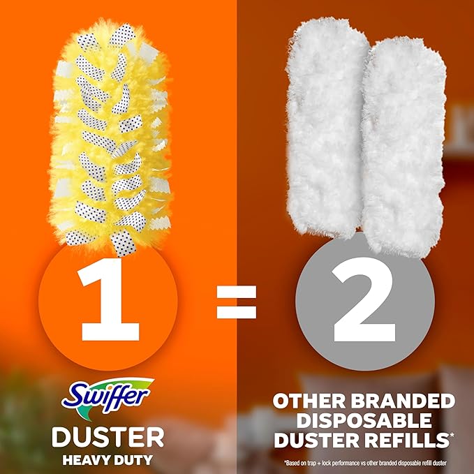 Swiffer Dusters Heavy Duty Multi-Surface Duster Refills for Cleaning, Lavender, 11 Count