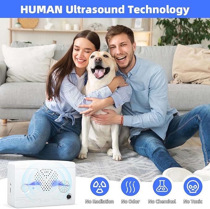 Bat Deterrent Devices,Bat Deterrent for Attic,Rechargeable Bats Keep Away,Porch & House | Bats Removal Do It Yourself for Indoor & Outdoor | Friendly to Human & Pet (2, White)
