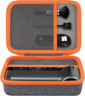 for WOLFBOX MF200 Compressed Air Duster Hard Storage Case(Gray Case,Orange Zipper)