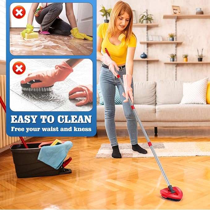 6 Pack Mop Replacement Heads Compatible with Oceda EasyWring Mop Microfiber Mop Refills, Replacement Microfiber Chenille, Easy to Replace,Deep Floor Cleaning and Machine Washable（White)