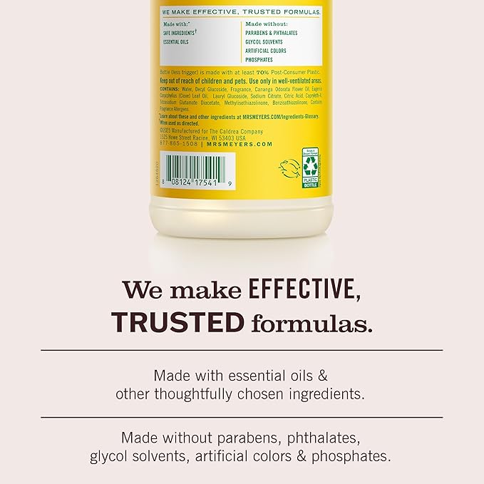 MRS. MEYER'S CLEAN DAY Multi-Surface Everyday Cleaner, Honeysuckle Scent, 16 Fl Oz Bottle