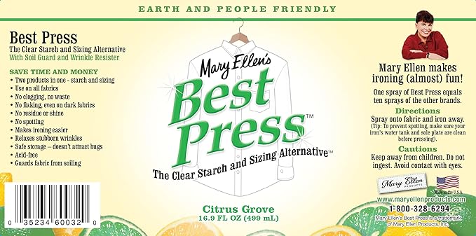 Mary Ellen's Best Press Clear Starch Alternative 16.9 Ounces-Citrus Grove