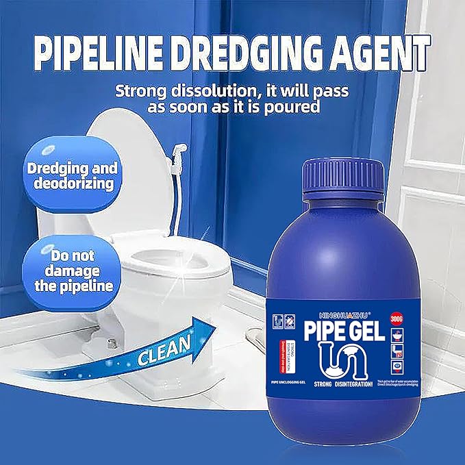 Professional Grade Drain Cleaner, Heavy Duty Pipe Unblocker for Kitchen Sink, Shower, Bathtub, Chemical Drain Opener (2)
