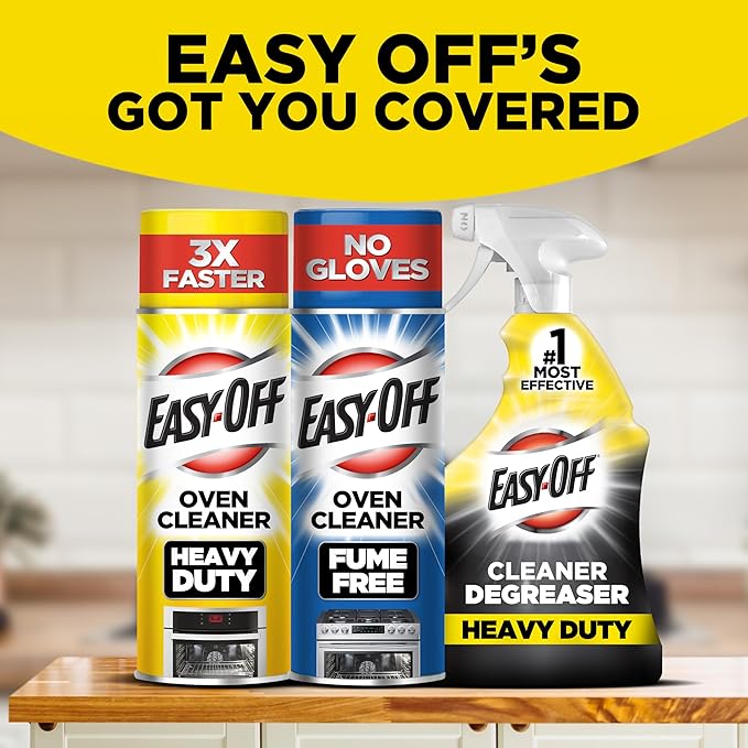 Easy-Off Heavy Duty Degreaser, Removes Grease & Grime, For Kitchen, Garage, Outdoor & More 32oz (6-count)
