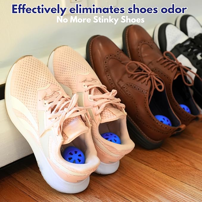 Air Jungles Shoe Deodorizer Balls 6 Ct, Ocean Scent, Odor Remover Balls for Sneakers, Gym Bags, Lockers, Closets, Hampers, and Drawers, Essential Oil Provides Natural Freshness