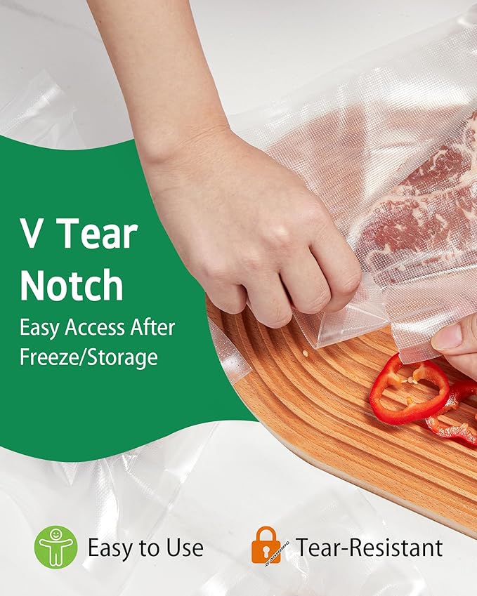 Syntus 200 Count Vacuum Sealer Bags Gallon 11 x 16 inch for Seal a Meal, Commercial Grade BPA Free Heavy Duty Precut Seal Bags, Food Vac Bags for Storage, Meal Prep or Sous Vide