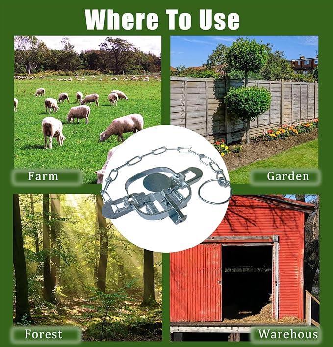 Live Small Animal Trap Raccon Rabbit Traps for Outdoor Farms Yards Gardens