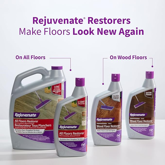 Rejuvenate All Floors Restorer Fills Scratches, Shines And Protects All Floor Types, Including Hardwood, Laminate, Vinyl And Tile, 32 Ounces, 6 Pack