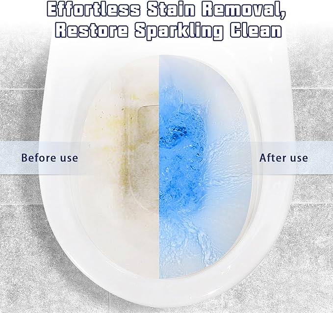 Toilet Bowl Cleaner, Automatic Long Lasting Continuous Toilet Bowl Cleaners, Bathroom Cleaner Prevent Stain Build Up Deep Clean,3 Bottles Septic Safe Toilet Bowl Tablets in Bottle Eucalyptus Scent