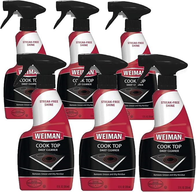 Weiman Apple Scent Cooktop Cleaner 12 oz Spray (Pack of 6)