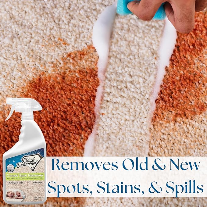 Black Diamond Stoneworks Carpet & Upholstery Cleaner: Fast Acting Deep Cleaning Spot & Stain Remover Spray Also Works Great on Rugs, Couches and Car Seats (1-Gallon)