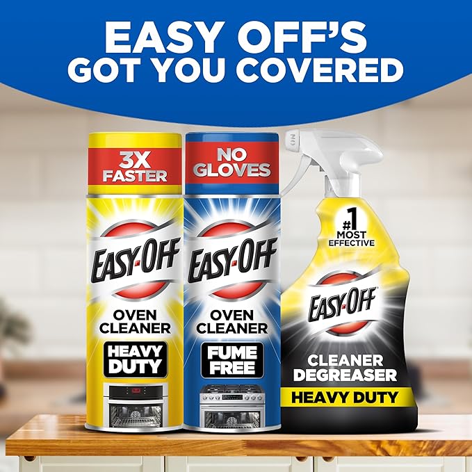 Easy-Off Fume Free Oven Cleaner Foam, Removes Grease & Burned-On Food, For Ovens, Air Fryers & More 14.5oz (6-count)