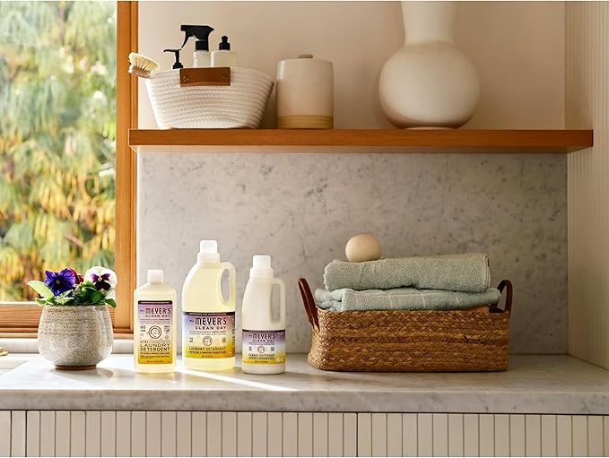 MRS. MEYER'S CLEAN DAY Liquid Fabric Softener, Infused with Essential Oils, Paraben Free, Compassion Flower (32 Loads), 32 oz (Pack of 4)