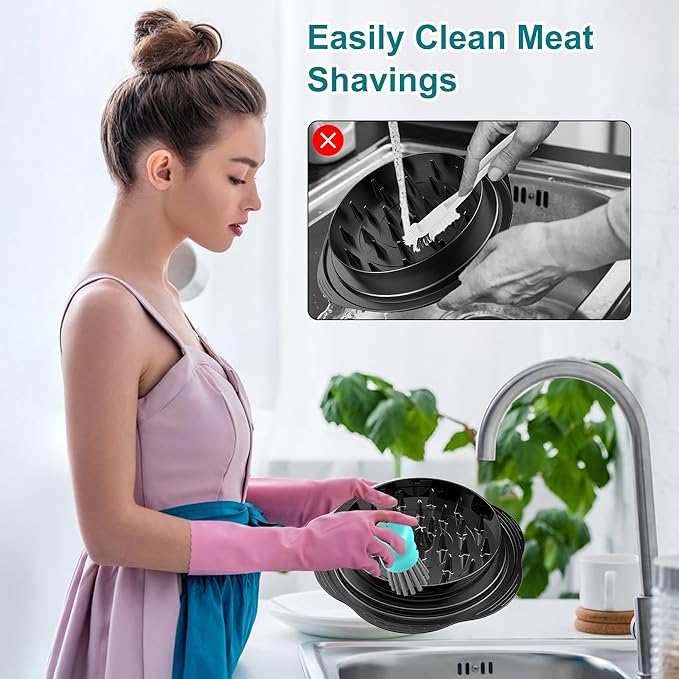 Mini Dish Brush for Cleaning Chicken Shredder, Palm Brush Dish Scrubber with Ergonomic Grip, Kitchen Brush for Washing Dishes, Pans, Pots, Sink (4, Mint Green)