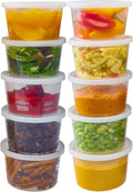 DuraHome - Deli Containers with Lids Leakproof - 40 Pack BPA-Free Plastic Microwaveable Clear Food Storage Container Premium Heavy-Duty Quality, Freezer & Dishwasher Safe (16 oz.)
