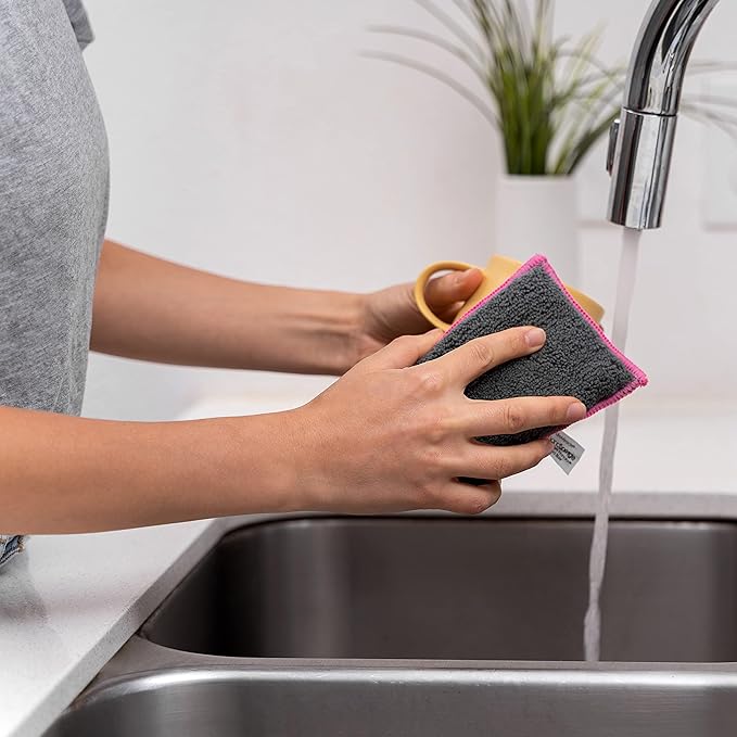 Nano Sponge Cleaning Sponges. Supersized Everyday Heavy Duty Household Kitchen and Dish Sponge. 2 Pack. 4.5 x 3