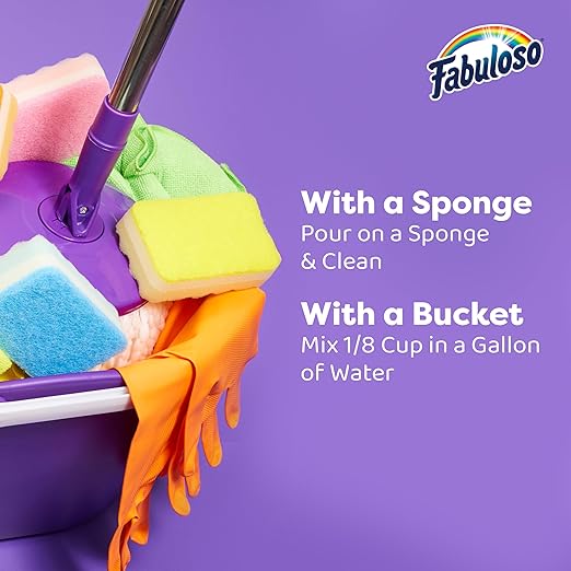 Fabuloso 2X Multi-Purpose Cleaner, No Rinse Floor Cleaner, Long-Lasting Freshness, Lavender Scent, 56 fl oz