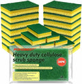 24 Pack Heavy Duty Scrub Sponges,Multi-Purpose Kitchen Sponge, Efficiently Clean The Surface Stains,Used for Clean Kitchen Pots,Bowls,Bathrooms,Tiles,Wall Good Helper for Home Cleaning