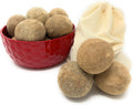 Alpaca Home 100% Alpaca Wool Dryer Balls - Felted - Set of 3 - Made in USA - All Natural Colors - Hypoallergenic