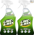 Lime-A-Way Bathroom Cleaner, 32 fl oz Bottle, Removes Lime Calcium Rust (Pack of 2)