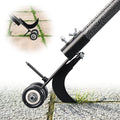 Crack Weeder Tool with Wheels 5.5FT Metal Crevice Weeding Tool with Adjustable Long Handle Saves Back & Knee Manual Weed Remover for Paver Deck Patio Driveway Sidewalk Garden