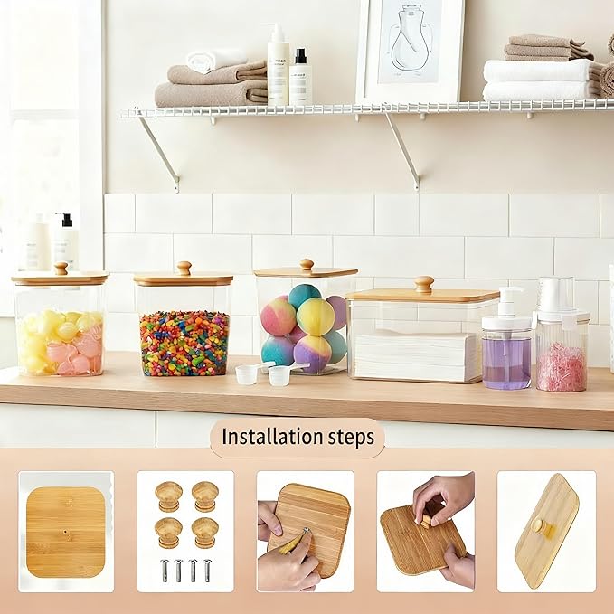 4+2-Piece Laundry Storage Set: Includes a clear laundry pod storage box and a liquid detergent dispenser. Perfect for fabric softener, powdered detergent, and more. A thoughtful gift for Momfor moms.