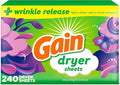 Gain Moonlight Breeze Anti Static Dryer Sheet, For Laundry Wrinkle Care, 240 Count