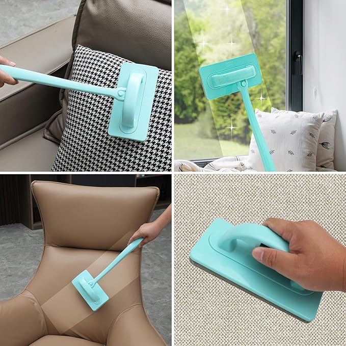 Professional Window Screen Cleaner- Large Brush Face for Door Mesh Cleaning- Detachable Mesh Screen Cleaning Tool- Wet and Dry Dual-Use