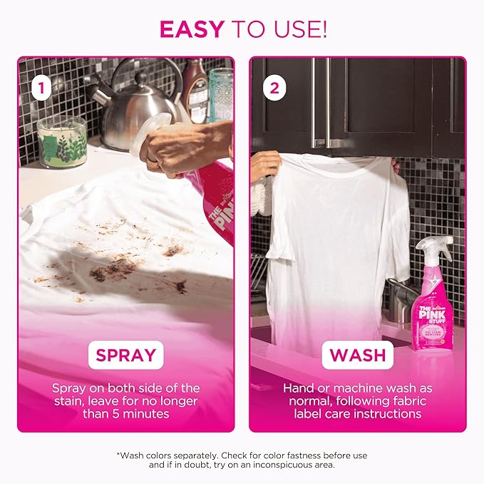 Stardrops - The Pink Stuff - The Miracle Laundry Oxi Stain Remover Spray 2-Pack Bundle (2 Laundry Stain Remover), (Pack of 2)