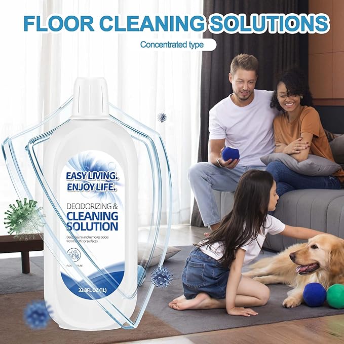 2L Hard Floor Cleaning Solution for Tineco iFLOOR Series - FLOOR ONE S3 S5 S6 S7 Series, Deep Cleaner for Floors, Child and Pet Friendly, Cleaner Refill for All Wet Dry Vacuum Mop(33.8 OZ*2)