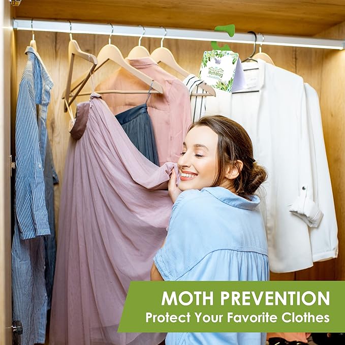 MothMag Moth Traps for Clothes, Closets, Fabrics, and Carpets, Clothing Moth Traps, Clothes Moth Traps, Closet Moth Traps, Moth Pheromone Traps, Extra-Strength Adhesive Glue Clothes Moth Trap, 6 Pack