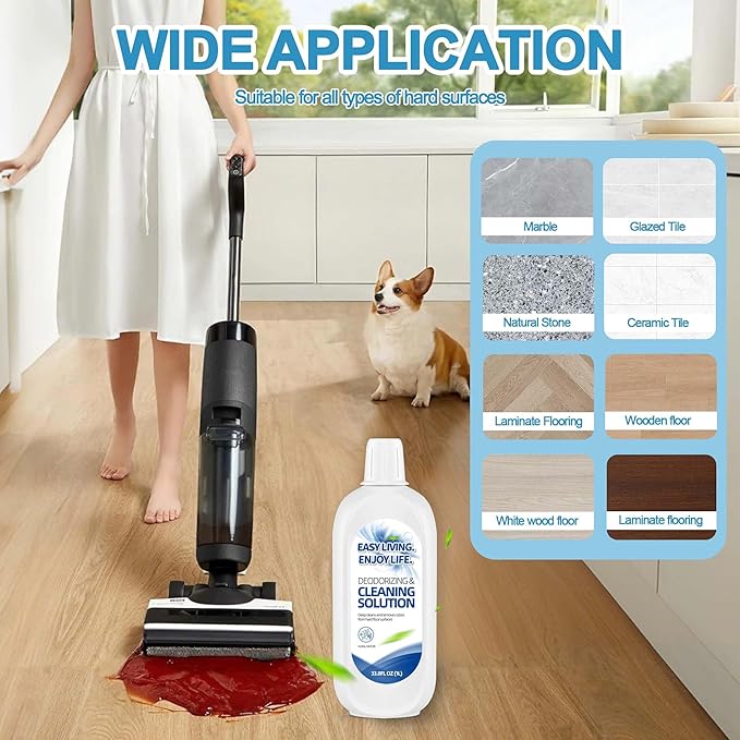 2L Hard Floor Cleaning Solution for Tineco iFLOOR Series - FLOOR ONE S3 S5 S6 S7 Series, Deep Cleaner for Floors, Child and Pet Friendly, Cleaner Refill for All Wet Dry Vacuum Mop(33.8 OZ*2)