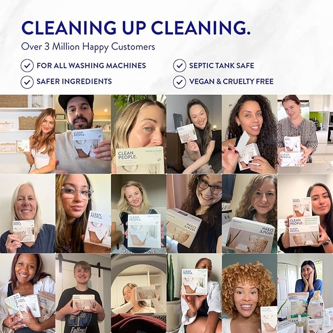 The Clean People Lavender Laundry Detergent Sheets - Laundry Soap - Ultra Concentrated, Recyclable Packaging, Stain Fighting - Lavender, 96 Pack