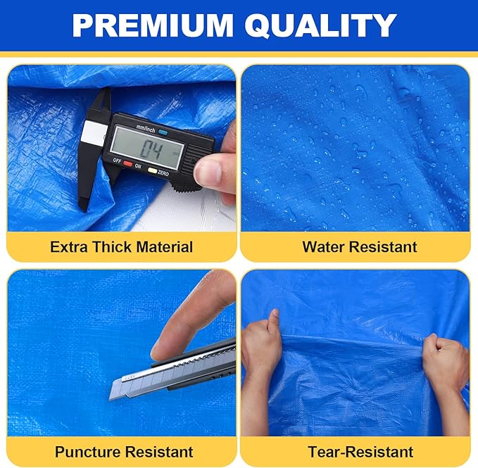 TICONN Mattress Bags for Moving, Heavy Duty Cali King Mattress Cover Storage Bag with Full-Around Handle and Adjustable Buckles (Blue, Cali King)